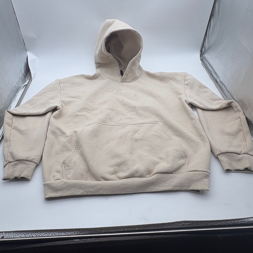 Comfrt Signature Hoodie and Sweat Pants Set 2XL Sand Beige Embroidered Oversized